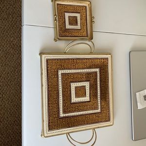 RESERVED for Kristyna - Brass and Ceramic trays